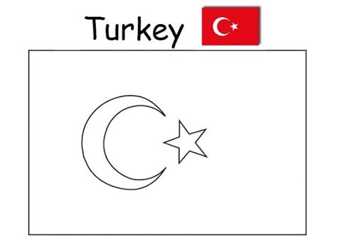 Geography Blog: Turkey Flag Coloring Page