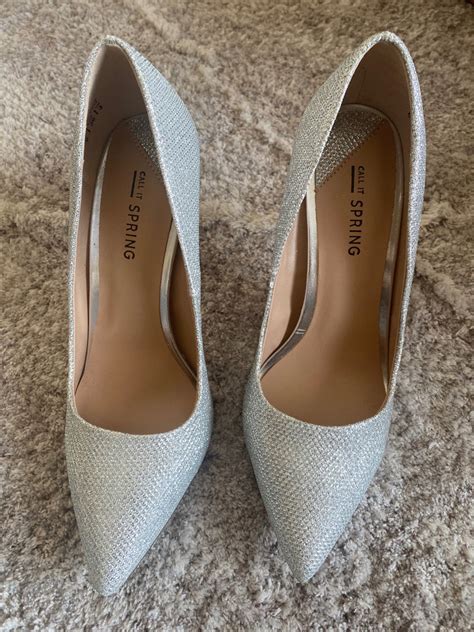 Silver glitter heels | Women's - Shoes | Calgary | Kijiji