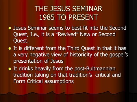 PPT - THE JESUS SEMINAR AND HIGHER CRITICISM PowerPoint Presentation, free download - ID:3733982