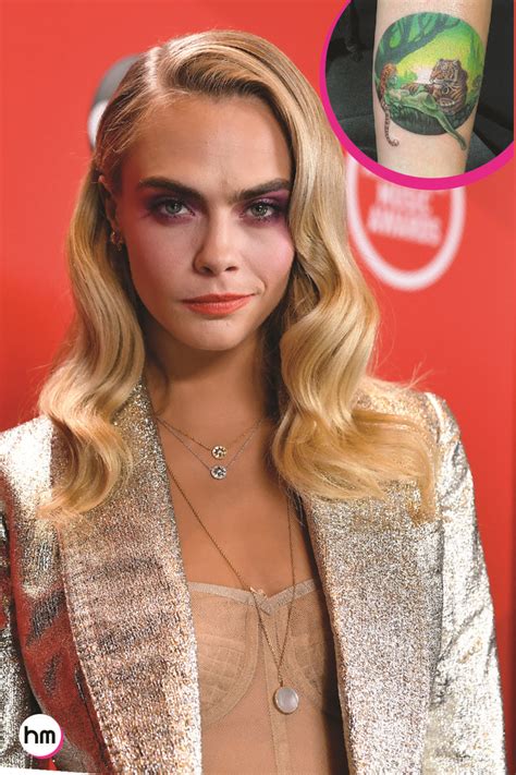 Cara Delevingne Has A 'MADE IN ENGLAND' Tattoo — The Actor's Tattoos ...