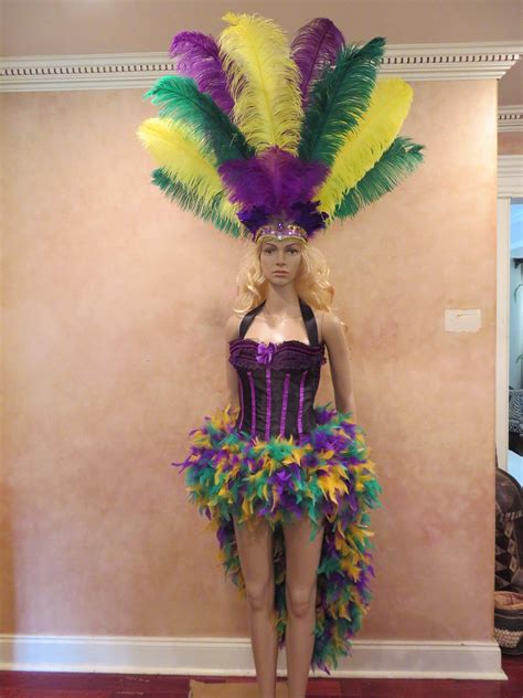 Mardi Gras Caribbean Carnival Costume Samba Showgirl Dress & | Etsy