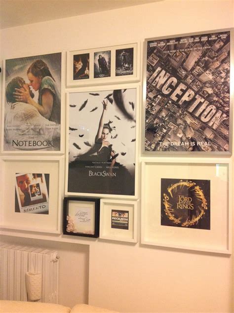 Our movie wall with our favourite movies framed in ribba frames | Movie wall art, Gallery wall ...