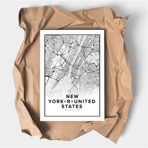 Beautiful map poster of New York, 50x70cm - Mapiful