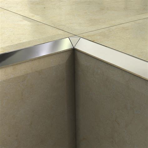 10MM SILVER TRIANGULAR TILE TRIM