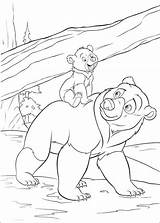Brother Bear And Little bear coloring Page sketch template
