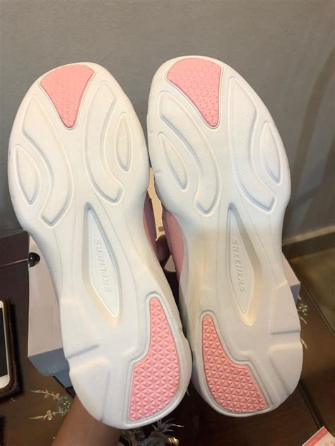 SKECHERS with Air-Cooled Memory Foam / White Pink Sneaker, Women's ...