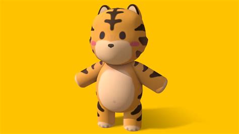 Low Poly Cute Tiger - 3D model by Hisqie Furqoni (@hisqiefurqoni) [23e0006] - Sketchfab