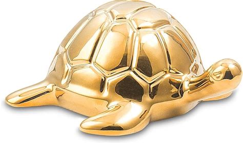 Amazon.com: Golden Turtle Statue, Ceramic Turtle Ornament for Home ...