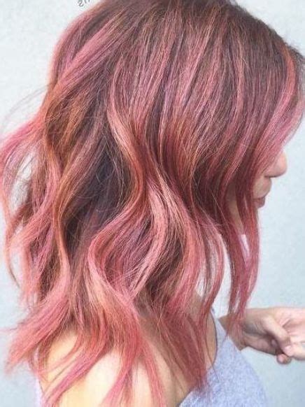 Unusual Hair Colors, Gold Hair Colors, Hair Color Rose Gold, Hair Color Light Brown, Red Hair ...