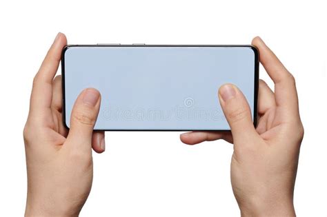 Using Smartphone with Two Hands Stock Image - Image of browsing, gadget ...