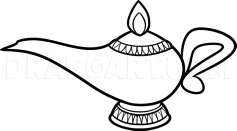 How To Draw A Genie Lamp, Step by Step, Drawing Guide, by Dawn - DragoArt