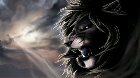 black lion Wallpaper pictures for desktop | Lion wallpaper, Lion hd ...