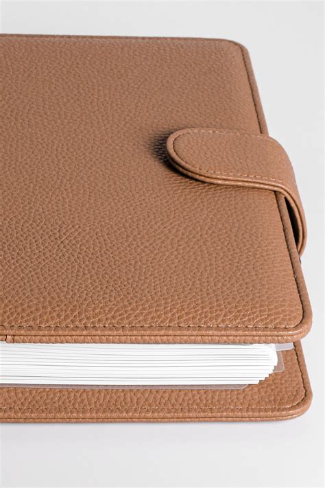 Tan Brown Leather A5 Planner Cover Pebbled PU Leather - Etsy