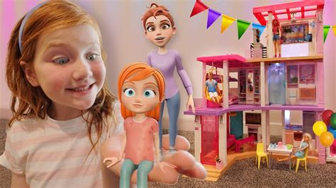 A For Adley - ADLEY helps BARBiE plan a Dream House Party using CARTOON ...