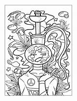 Trippy Stoner Printable Coloring Pages 16 Digital Downloads  Etsy sketch template