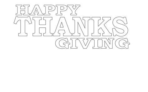 Happy Thanksgiving Coloring Page Free Stock Photo - Public Domain Pictures