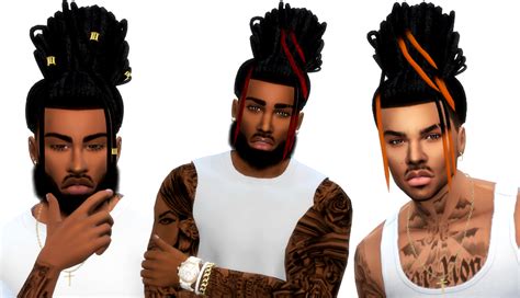 Male Colored Dreads | Sims 4 hair male, Sims hair, Colored dreads