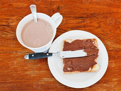 sweet sandwich - toast with chocolate spread 11679670 Stock Photo at ...