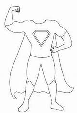 Flying Superhero Body Outline Coloring Pages sketch template