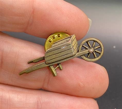 Vintage Garden Wheelbarrow Pin by JJ - Gem