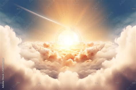 God light in heaven visualization. Generative AI Stock Illustration | Adobe Stock