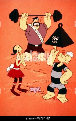 Bluto Olive Oyl and Popeye Stock Photo - Alamy