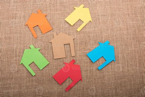 House shape cut out of colorful paper 14510523 Stock Photo at Vecteezy