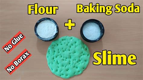 How To Make Slime Without Glue Or Borax l How To Make Slime With Flour and Baking Soda l No Glue ...