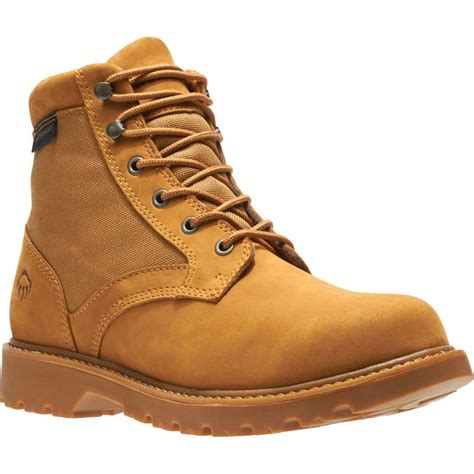 Wolverine - Men's Wolverine Field Waterproof Soft Toe Work Boot Wheat Leather/Nylon 9 M ...