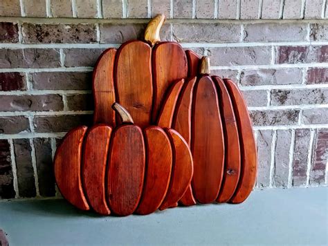 Wood Pumpkins Rustic Wooden Pumpkin Fall Decorations Halloween | Fall wood crafts, Thanksgiving ...
