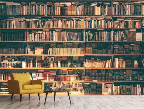 Vintage Library Wallpaper