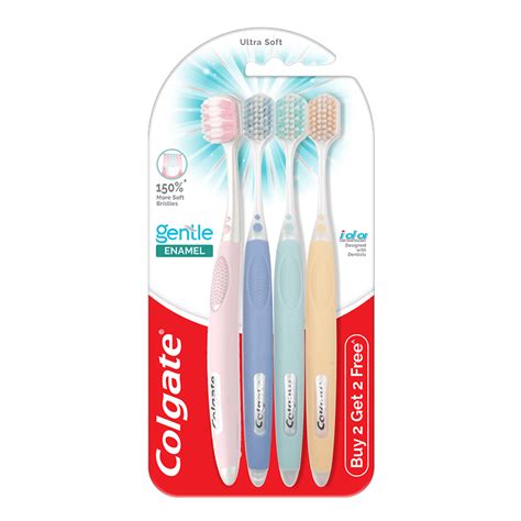 Colgate Gentle Enamel Ultra Soft Bristles Toothbrush - 4 Pcs: Buy Colgate Gentle Enamel Ultra ...