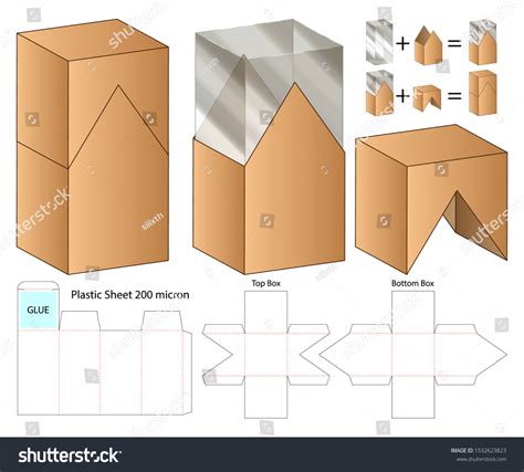 Box Packaging Die Cut Template Design Stock Vector (Royalty Free ...