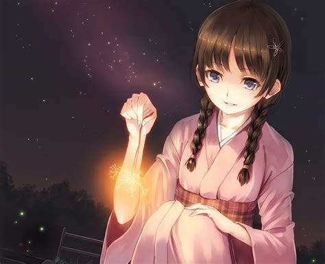anime, girl, kimono Wallpaper, HD Anime 4K Wallpapers, Images and Background - Wallpapers Den