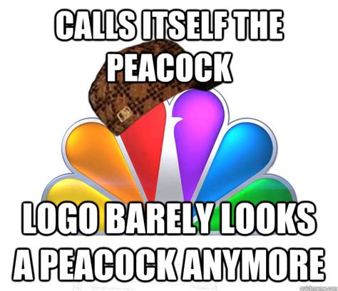 calls itself the Peacock Logo barely looks a peacock anymore - Scumbag NBC nbcfail - quickmeme