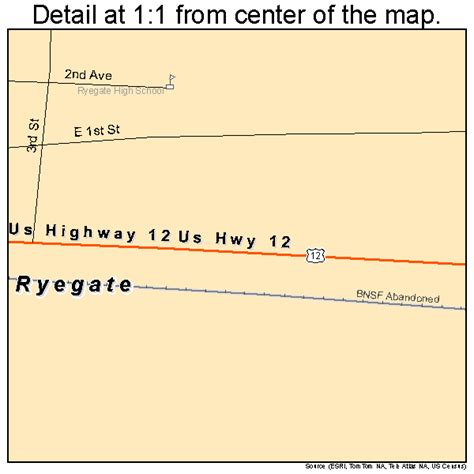 Ryegate Montana Street Map 3064975