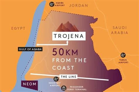 Neom and 'The Line' map shows the enormity of the project