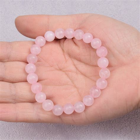 Rose Quartz Bracelet Beads Healing Crystal - nacrystal.com