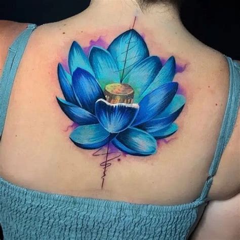 Blue lotus tattoo, Blue flower tattoos, Lotus tattoo design