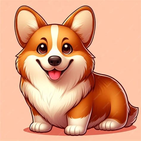 Premium Vector | Cute corgi dogs vector cartoon illustration