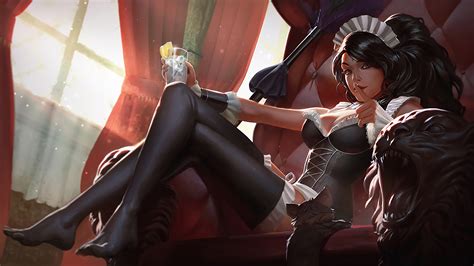 French Maid Nidalee - LoLWallpapers