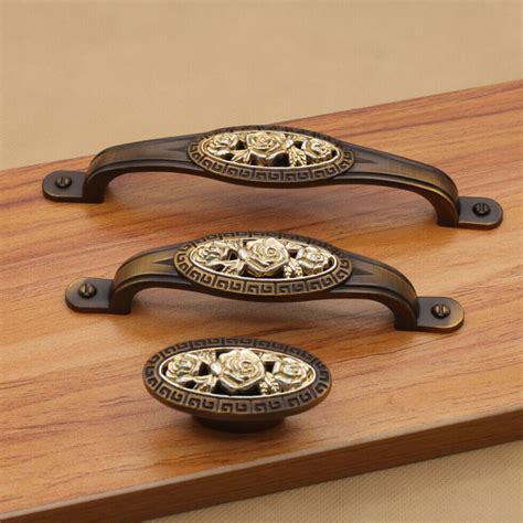 Antique brass cabinet pulls - scapemain