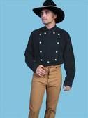 Cavalry Bib Shirt Made Famous by John Wayne and Worn By Cowboys Of The Old West Gambler Dealers ...