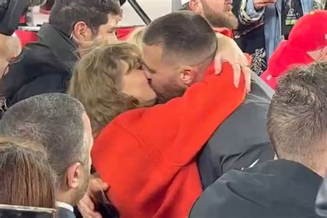 Taylor Swift and Travis Kelce Celebrate His AFC Championship Win: Photos