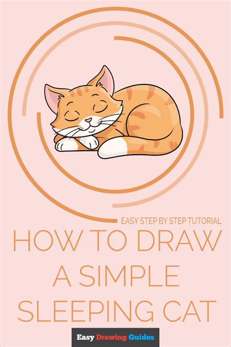 How to Draw a Simple Sleeping Cat - Really Easy Drawing Tutorial