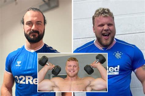 Rangers-daft Drew McIntyre invites World's Strongest Man Tom Stoltman to workout then onto Ibrox ...