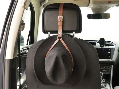 Brown Leather Cowboy Hat Rack, Cowboy Hat Holder, Hat Rack for Car, Hat ...