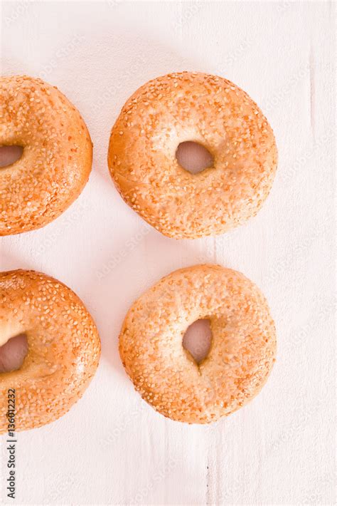 Sesame bagels. Stock Photo | Adobe Stock