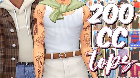 The Sims 4 | MAXIS MATCH MALE TOPS COLLECTION 🌺 | 200 CC Items + Links - YouTube