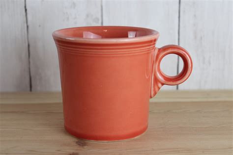 Vintage Fiestaware Mug in Persimmon Retired Color | Etsy | Fiestaware ...